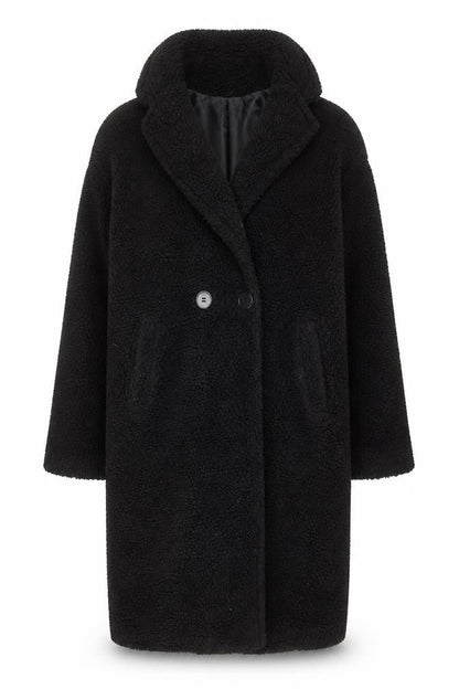Womens UK Size L By Clara Black Overcoat