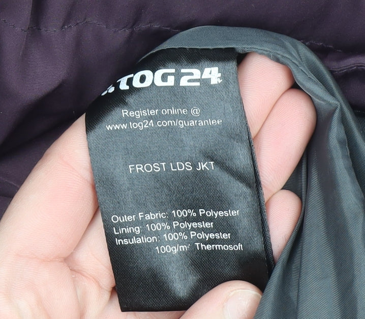 Womens UK Size 12 Tog 24 Purple Puffer Jacket