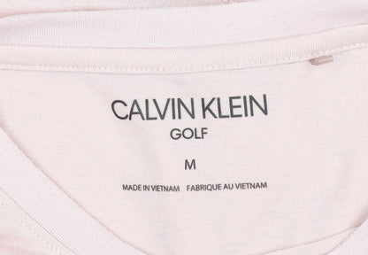 Calvin Klein Golf Men's Pink Crew Neck Short Sleeve T-Shirt M Polyester