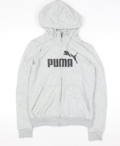 Womens UK Size 8 PUMA Grey Full Zip Hoodie