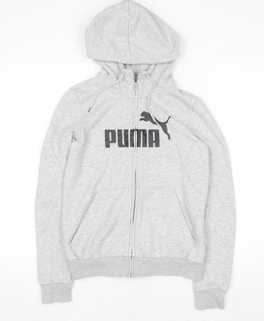 Womens UK Size 8 PUMA Grey Full Zip Hoodie