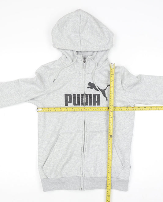 Womens UK Size 8 PUMA Grey Full Zip Hoodie