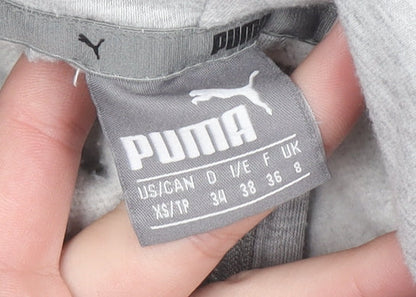 Womens UK Size 8 PUMA Grey Full Zip Hoodie