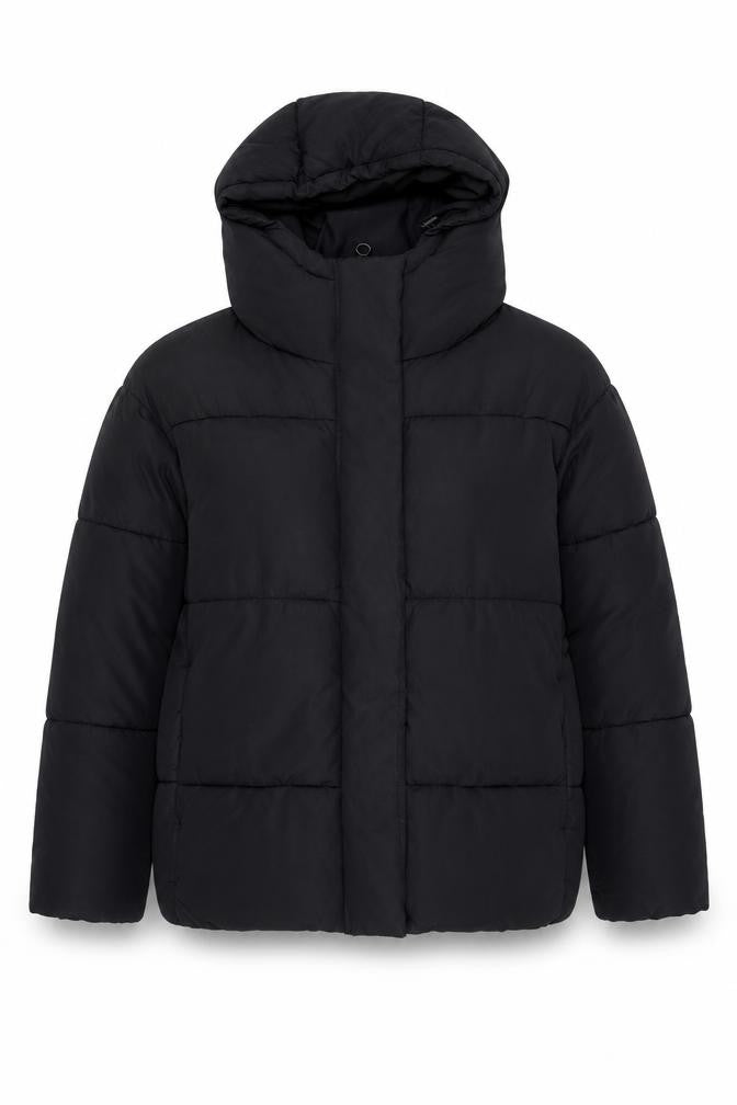 Womens UK Size XS Monki Black Puffer Jacket