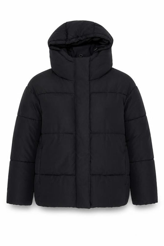 Womens UK Size XS Monki Black Puffer Jacket