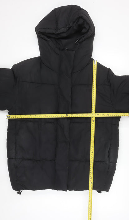 Womens UK Size XS Monki Black Puffer Jacket