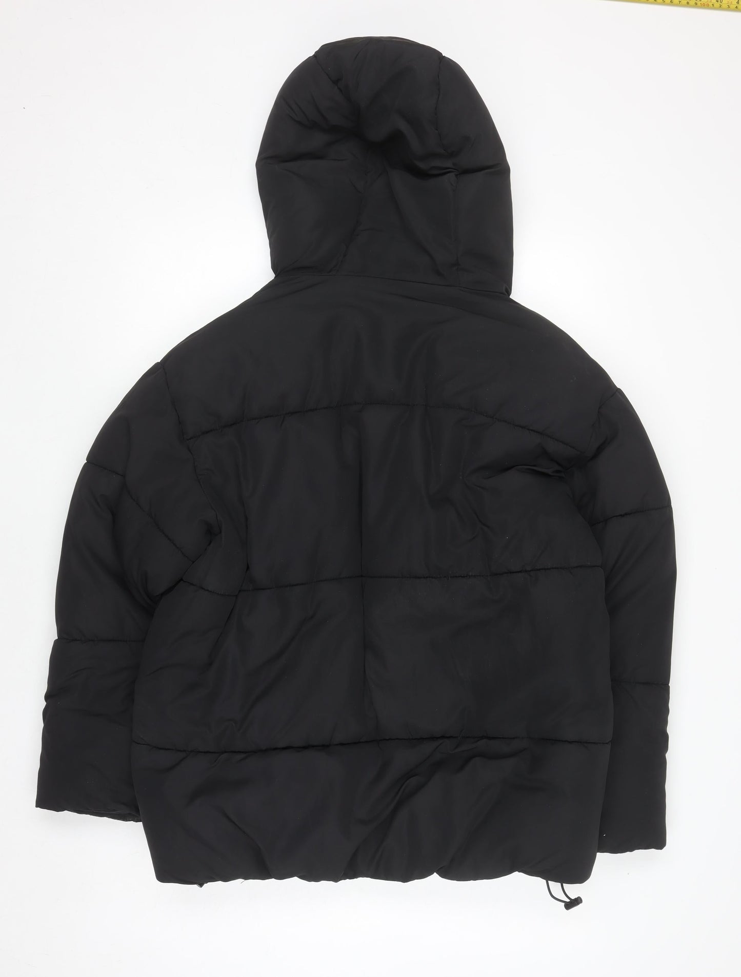 Womens UK Size XS Monki Black Puffer Jacket