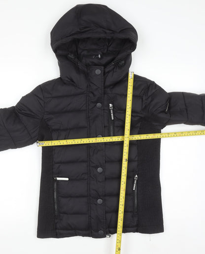 Mens UK Size M Superdry Black Puffer Jacket