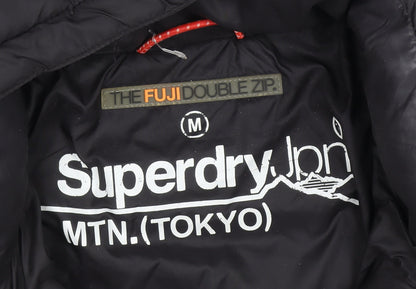 Mens UK Size M Superdry Black Puffer Jacket