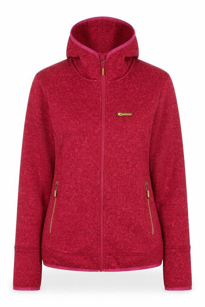 Womens UK Size S NORDSEN Red Full Zip Hoodie