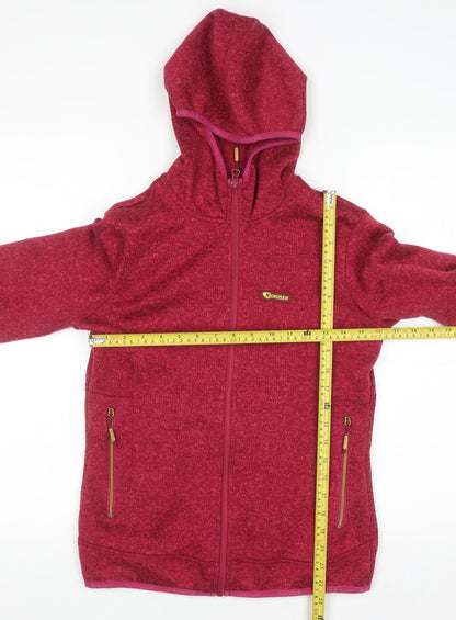 Womens UK Size S NORDSEN Red Full Zip Hoodie