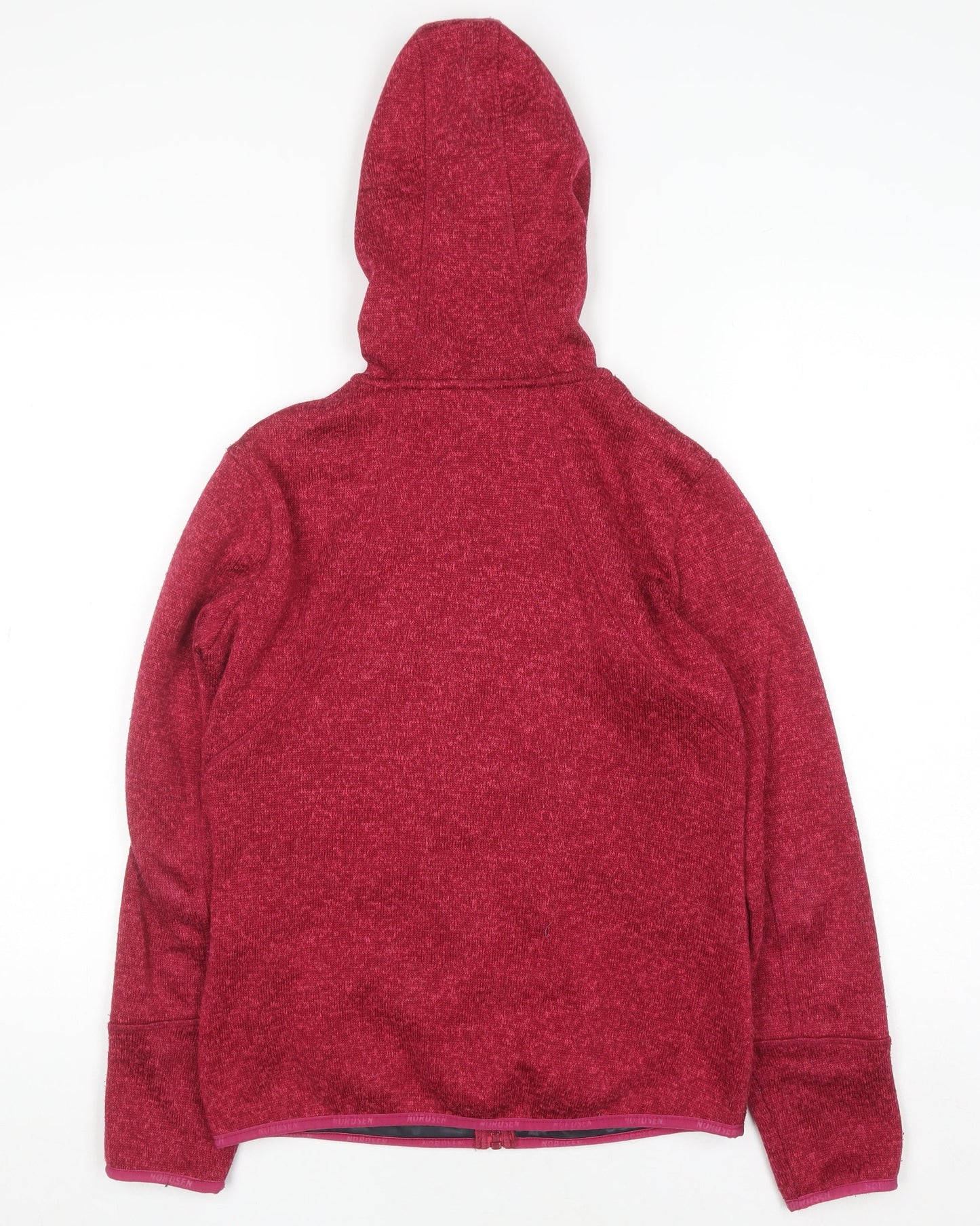 Womens UK Size S NORDSEN Red Full Zip Hoodie