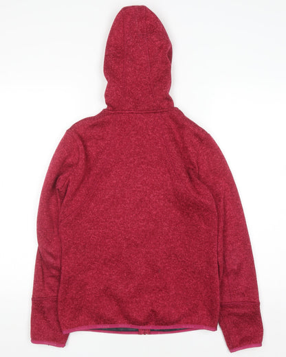 Womens UK Size S NORDSEN Red Full Zip Hoodie