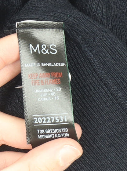 Marks and Spencer Women’s Blue Long Sleeve Jersey Top Size 20