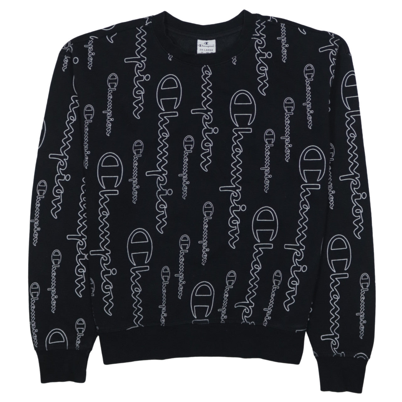 Mens UK Size 2XL Champion Black Pullover Sweatshirt