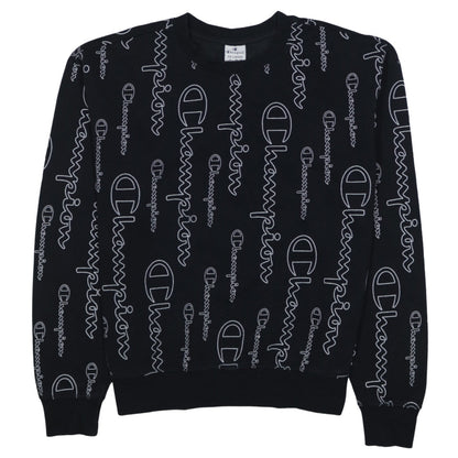 Mens UK Size 2XL Champion Black Pullover Sweatshirt