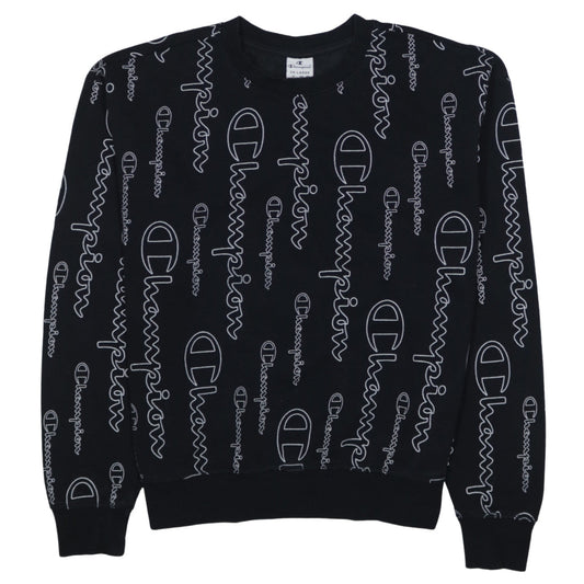 Mens UK Size 2XL Champion Black Pullover Sweatshirt
