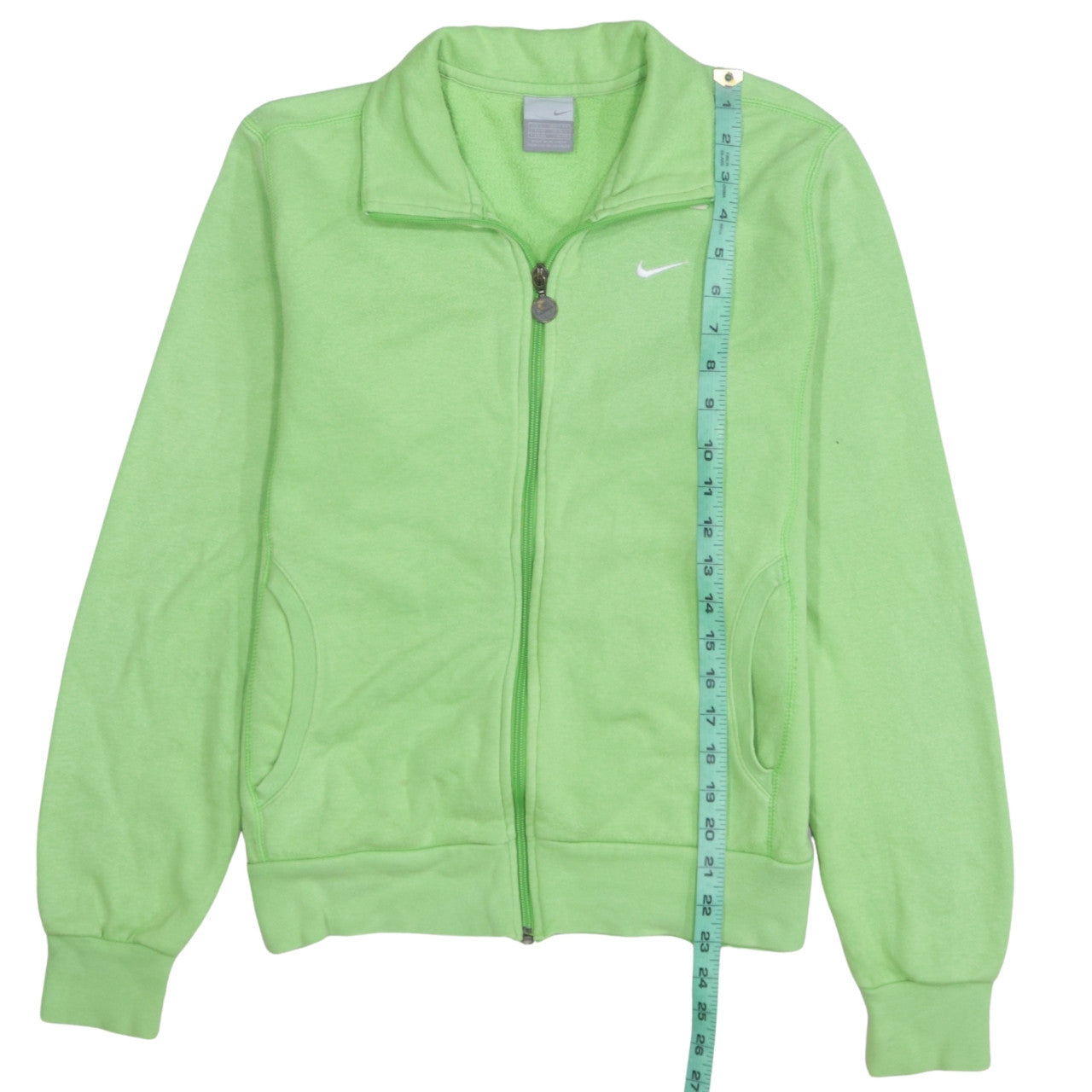 Womens UK Size L Nike Green Full Zip Sweatshirt