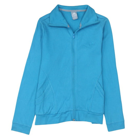 Womens UK Size 14 adidas Blue Full Zip Sweatshirt