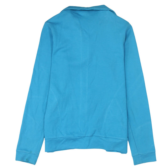 Womens UK Size 14 adidas Blue Full Zip Sweatshirt
