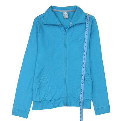 Womens UK Size 14 adidas Blue Full Zip Sweatshirt