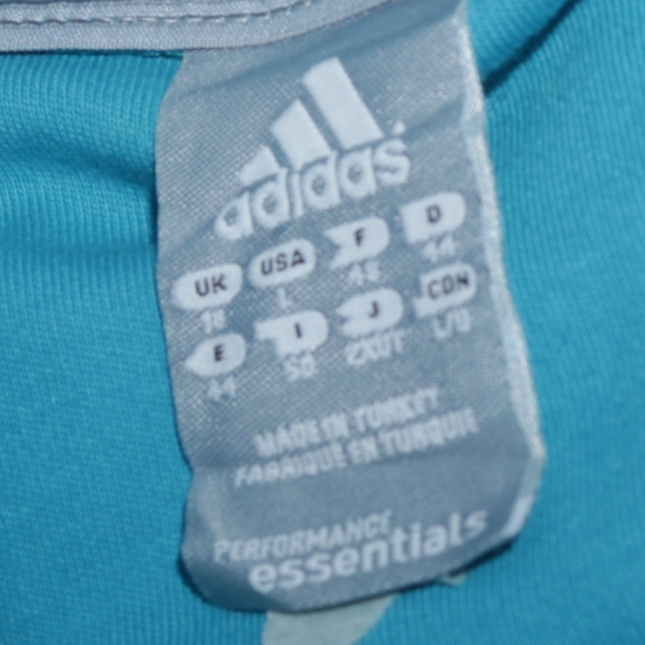 Womens UK Size 14 adidas Blue Full Zip Sweatshirt
