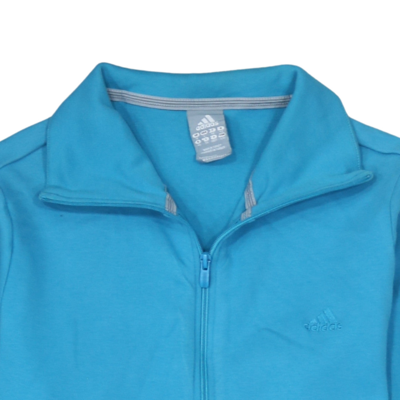 Womens UK Size 14 adidas Blue Full Zip Sweatshirt