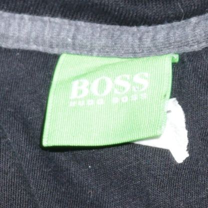 Mens UK Size M HUGO BOSS Black Henley Sweatshirt