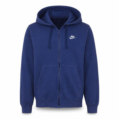 Nike Men's Blue Full Zip Hooded Cotton Jacket Size S