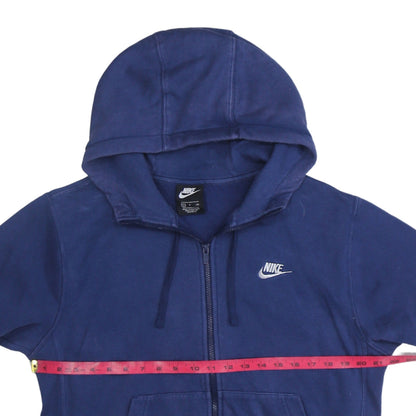 Nike Men's Blue Full Zip Hooded Cotton Jacket Size S