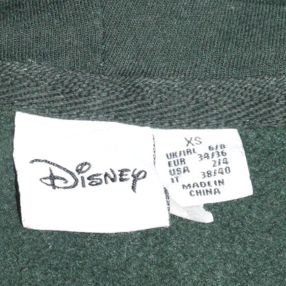 Womens UK Size XS Disney Green Pullover Hoodie