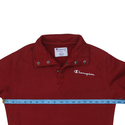 Mens UK Size S Champion Red Henley Sweatshirt