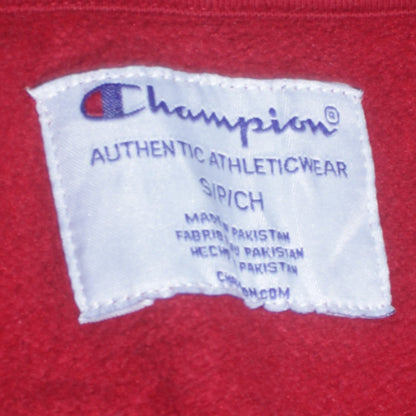 Mens UK Size S Champion Red Henley Sweatshirt