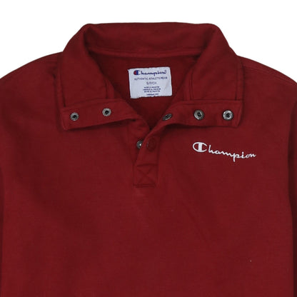 Mens UK Size S Champion Red Henley Sweatshirt