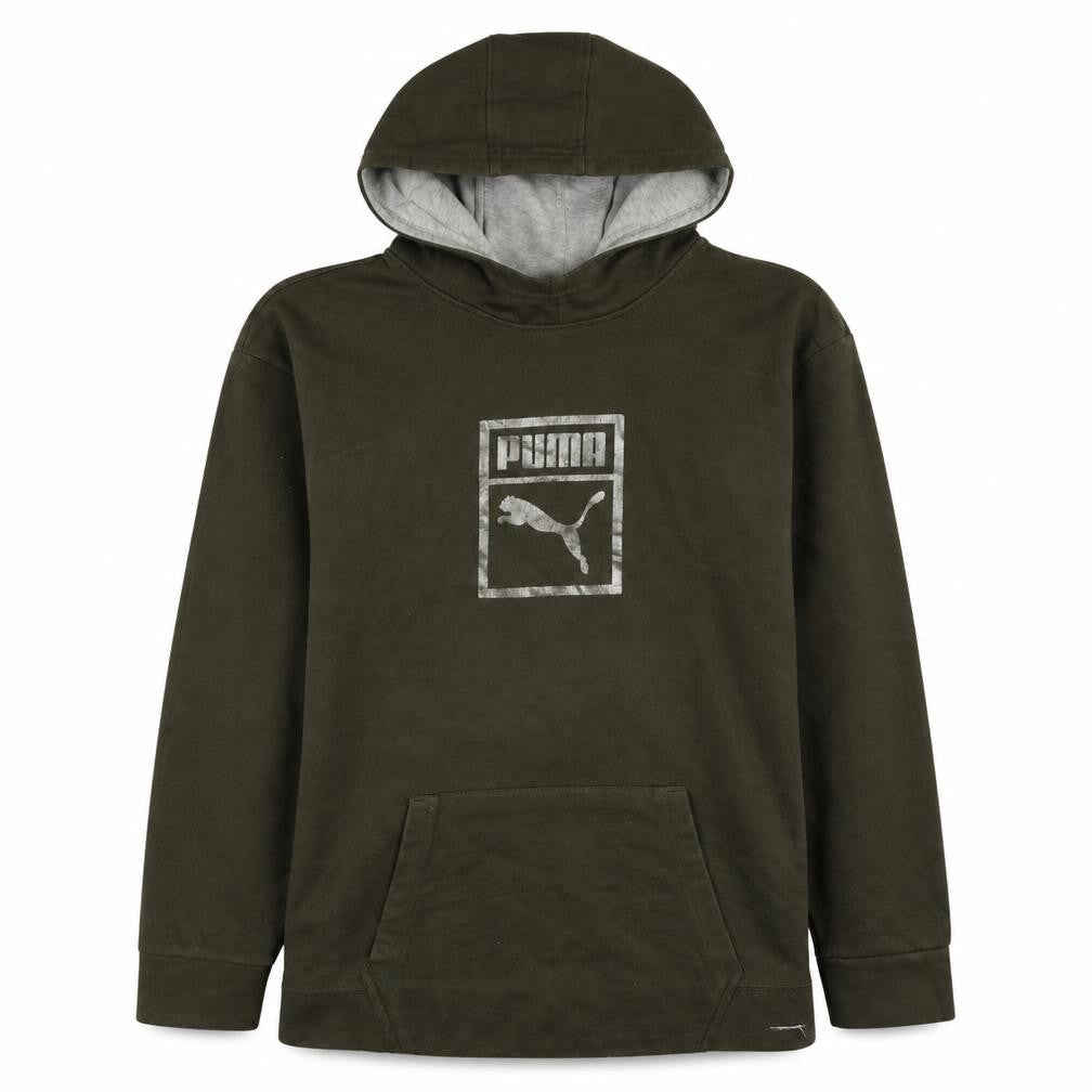 Womens UK Size XL PUMA Green Pullover Hoodie