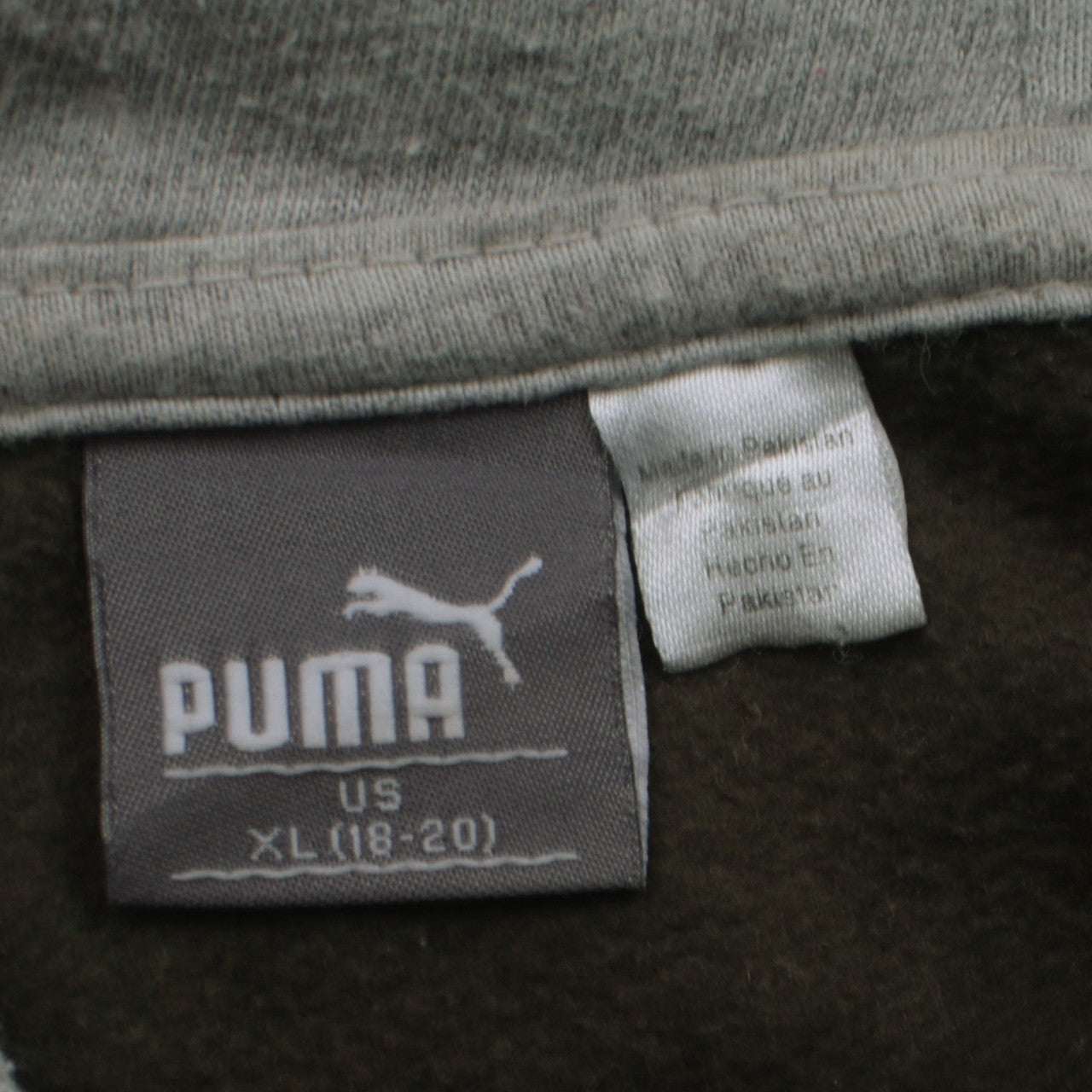Womens UK Size XL PUMA Green Pullover Hoodie