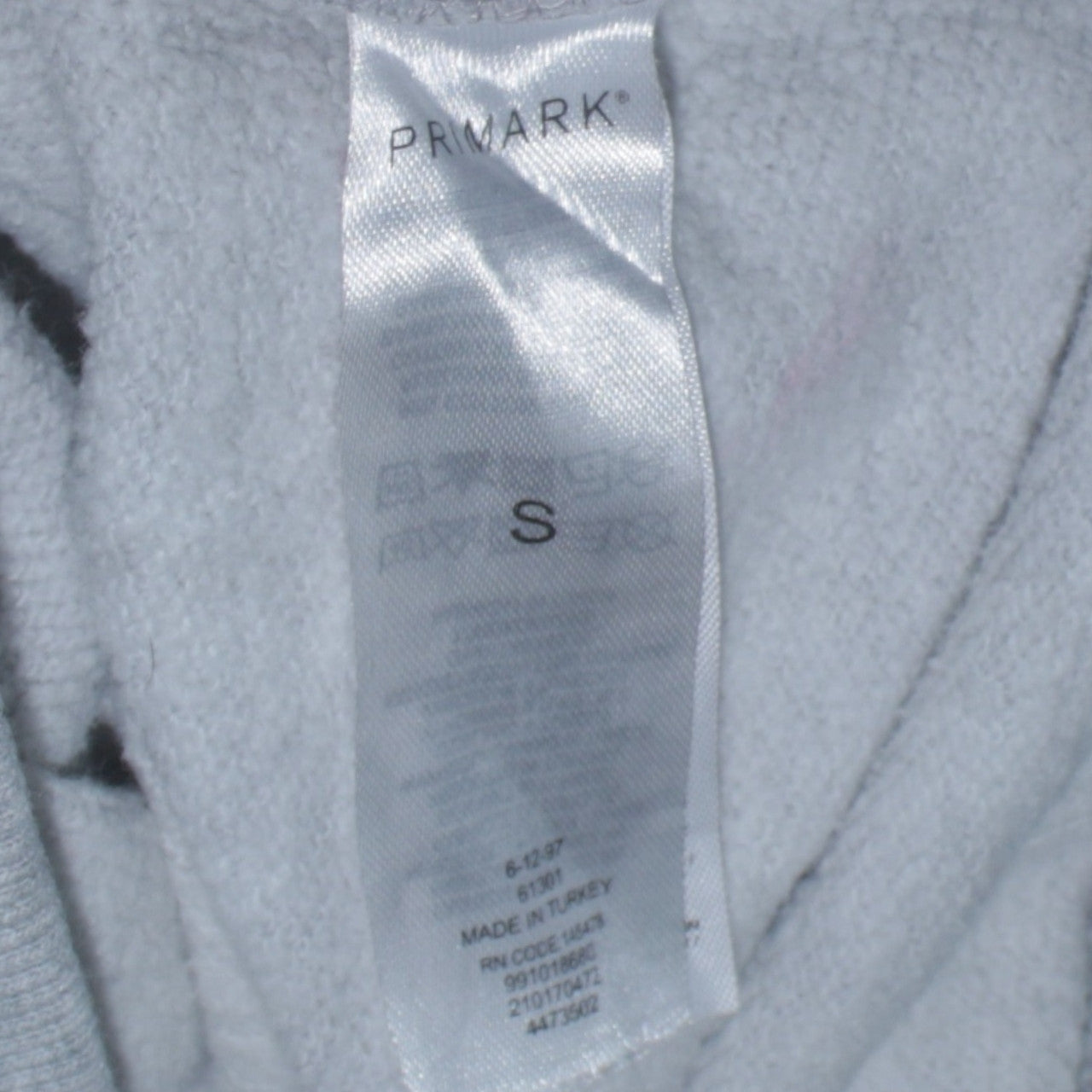 Mens UK Size S Primark Grey Pullover Sweatshirt