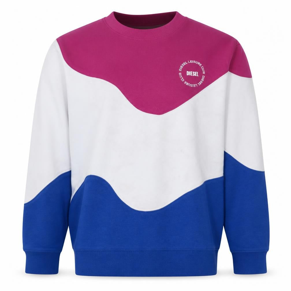 Mens UK Size L Diesel Multicoloured Pullover Sweatshirt
