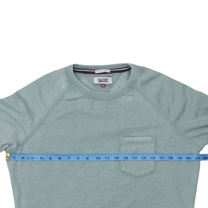 Mens UK Size M Hilfiger Denim Green Pullover Sweatshirt