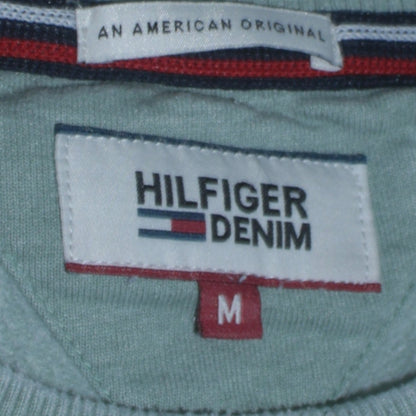 Mens UK Size M Hilfiger Denim Green Pullover Sweatshirt