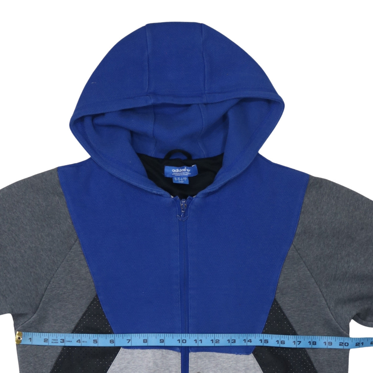 Mens UK Size M adidas Multicoloured Full Zip Hoodie