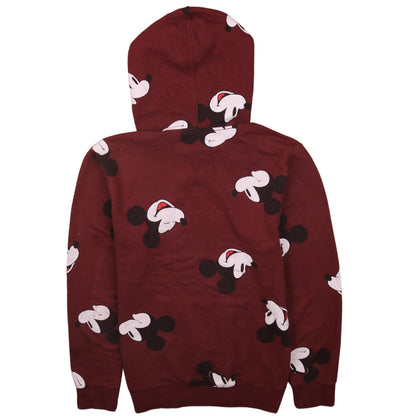 Mens UK Size S Disney Red Pullover Hoodie