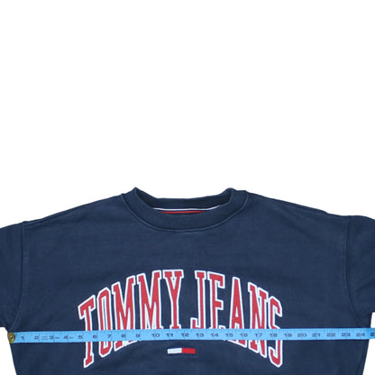 Mens UK Size S Tommy Jeans Blue Pullover Sweatshirt
