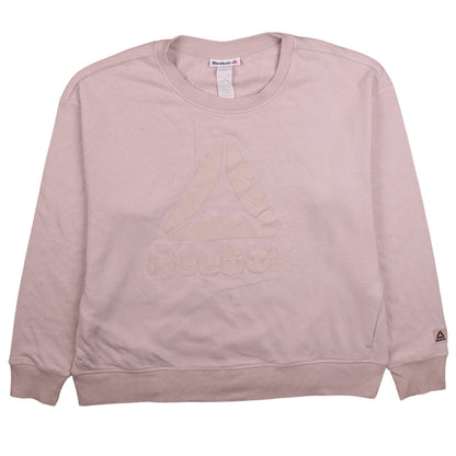 Womens UK Size L Reebok Beige Pullover Sweatshirt
