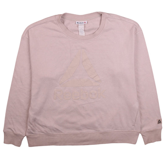 Womens UK Size L Reebok Beige Pullover Sweatshirt