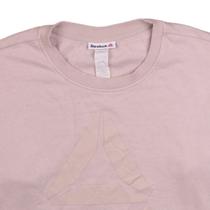 Womens UK Size L Reebok Beige Pullover Sweatshirt