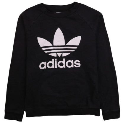 Womens UK Size 10 adidas Black Pullover Sweatshirt