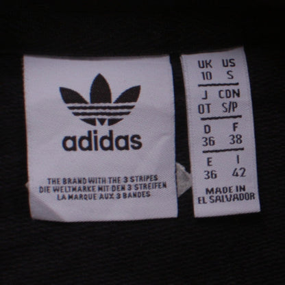Womens UK Size 10 adidas Black Pullover Sweatshirt
