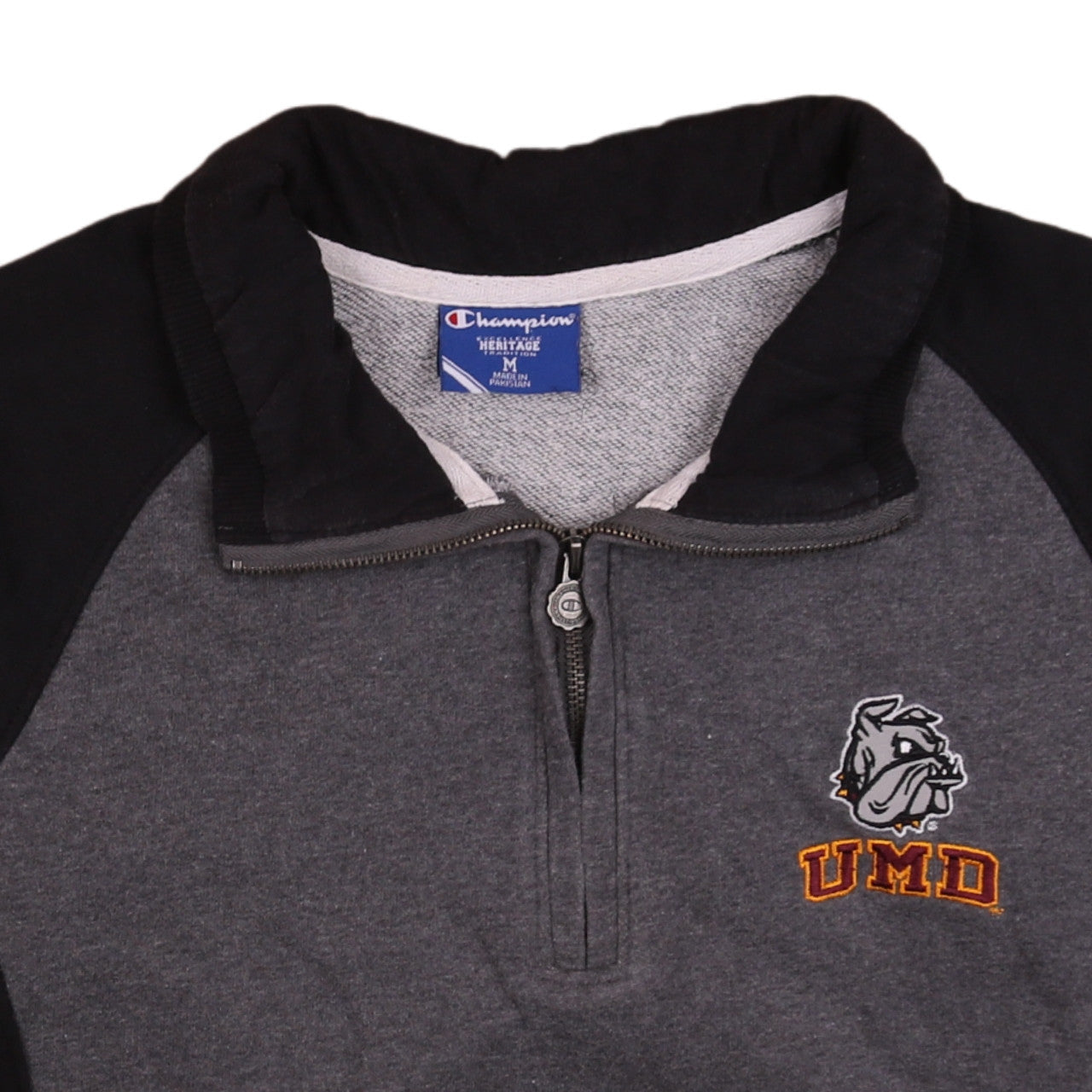 Mens UK Size M Champion Grey 1/4 Zip Sweatshirt