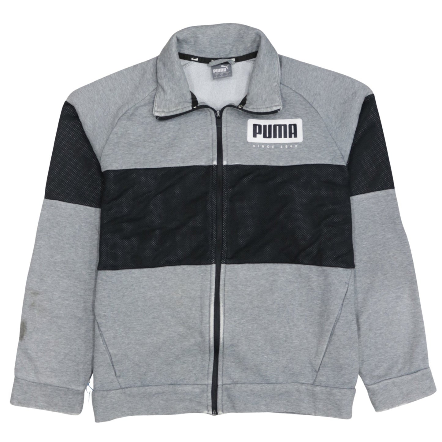 Mens UK Size L PUMA Grey Full Zip Sweatshirt